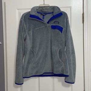 Gray Fleece Patagonia Pullover/ Quarter Button